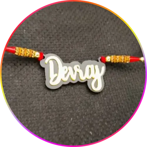 Acrylic Name Rakhi (Style 2)